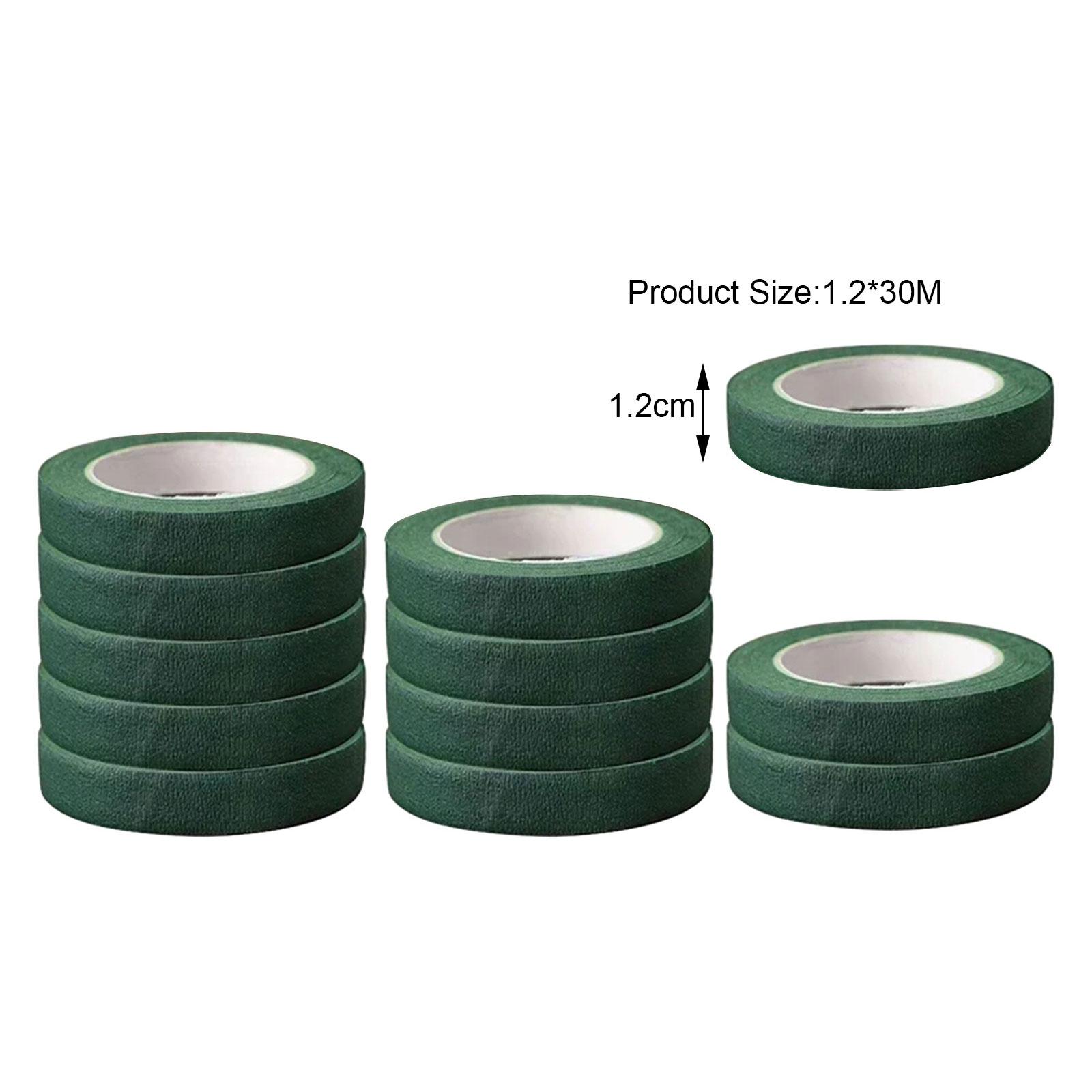 Floral Tape Green - 12 рулонов цветочных лент, темно-зеленые цветочные