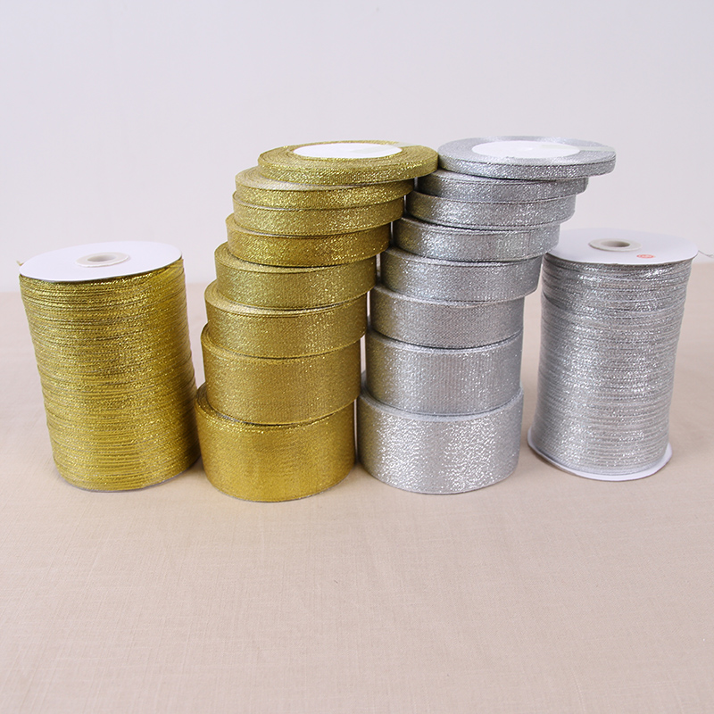 Ribbon Organza Roll - Золотая и серебряная лента ручной работы