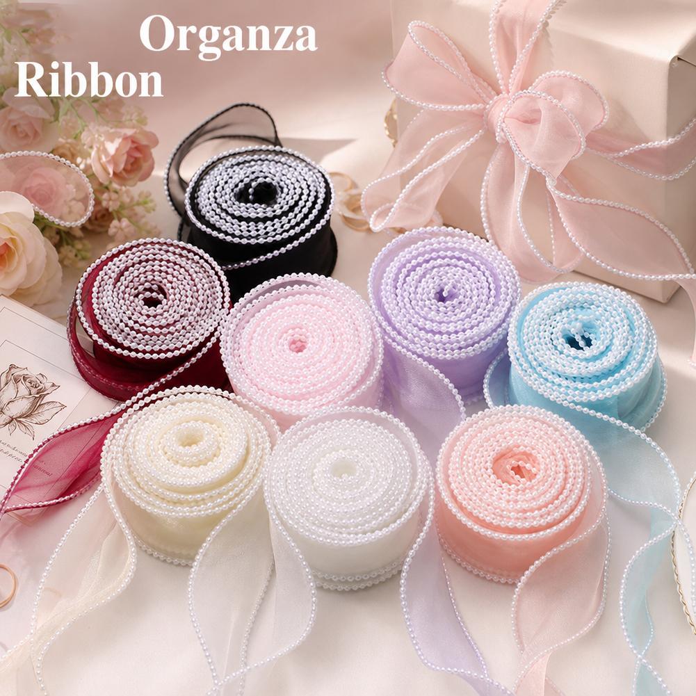 Ribbon Organza Roll - 5 ярдов/рулон, 4 см, жемчужная лента