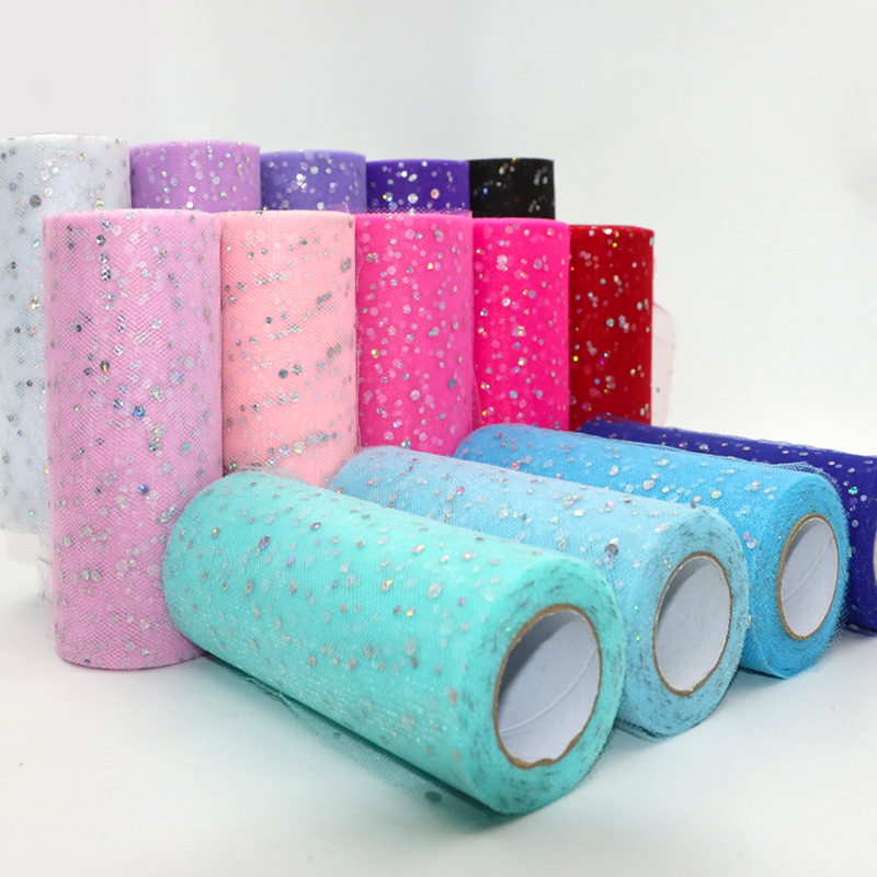 Ribbon Organza Roll - Тюлевый рулон с блестками, 10 ярдов,