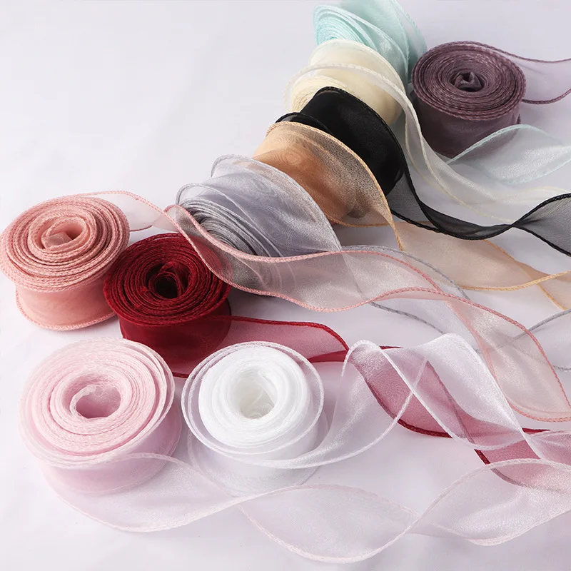 10 ярдов, 40 мм, рулон, шелков – обзор и цена Ribbon Organza Roll