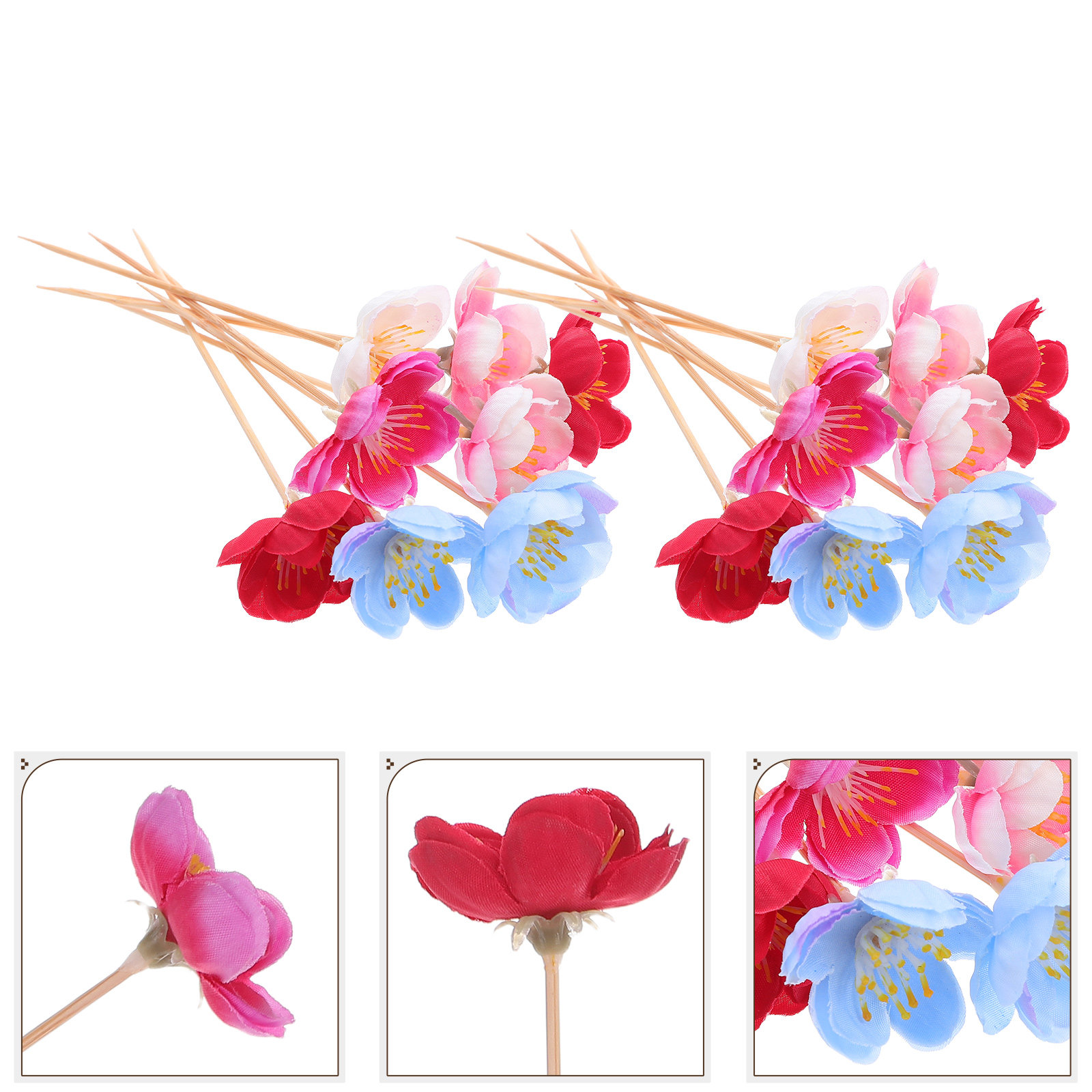 100 шт. декоративных деревянны – обзор и цена Floral Picks Wood