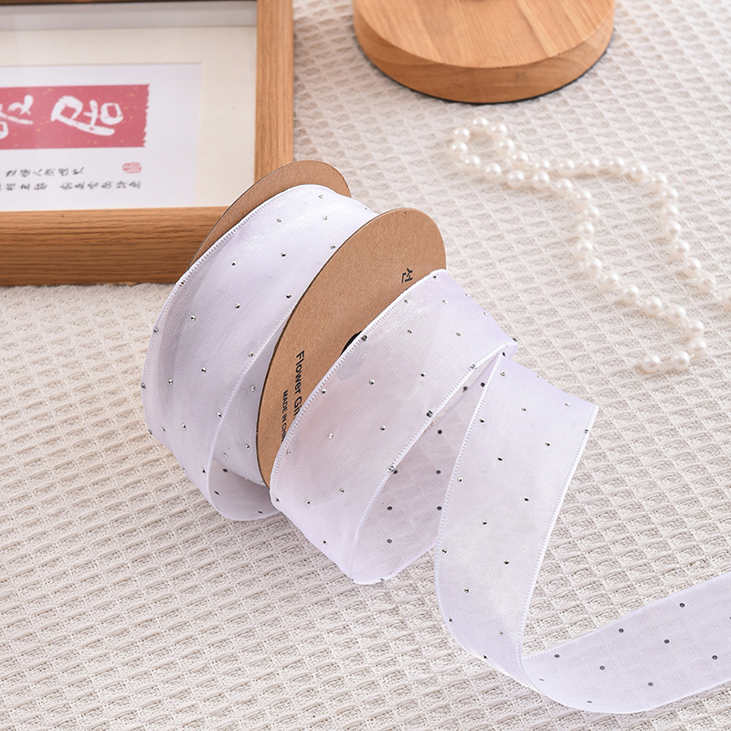 20 ярдов в рулоне, 4 см, страз – обзор и цена Ribbon Organza Roll