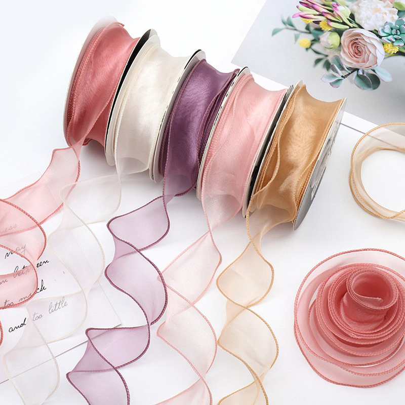 9 метров/рулон, шелковая лента – обзор и цена Ribbon Organza Roll