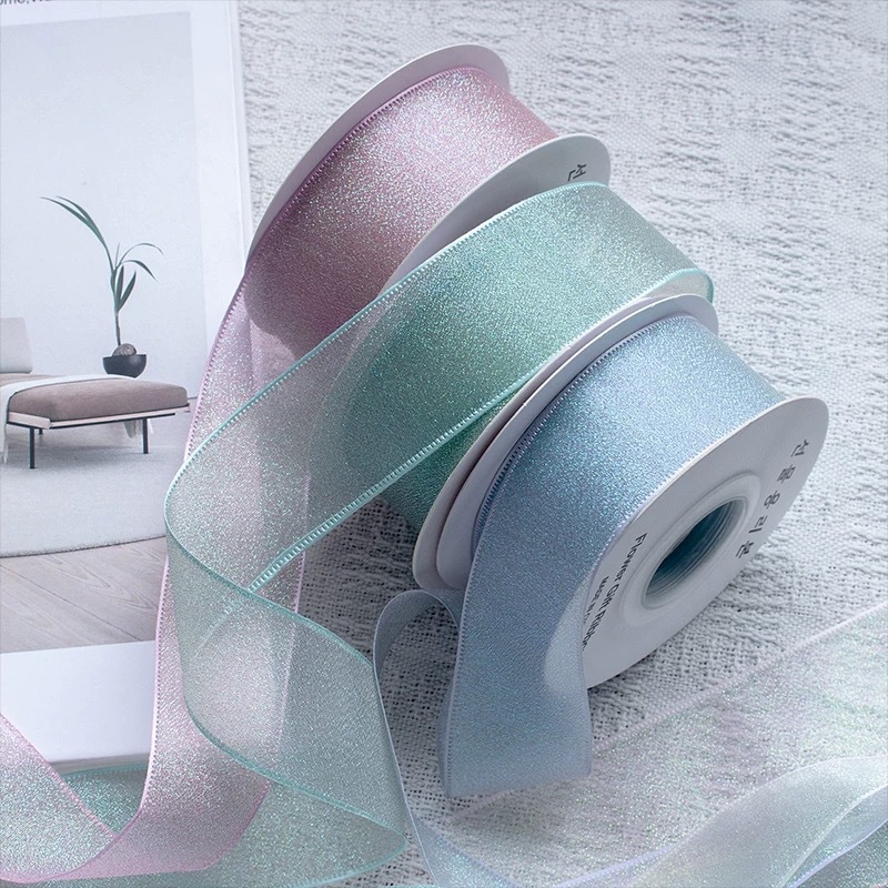 10 ярдов рулона 4 см цветная л – обзор и цена Ribbon Organza Roll